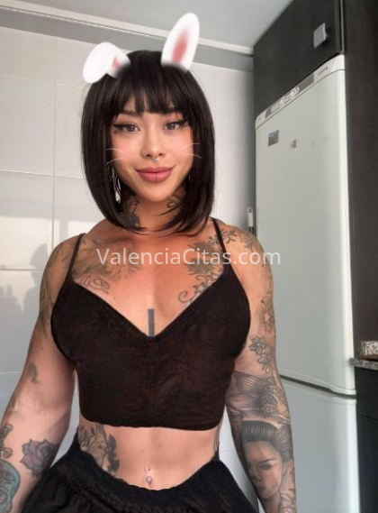 Yumiko, chica tatuada española. 620474304. Citas en VALENCIA, VALENCIA. www.valenciacitas.com.